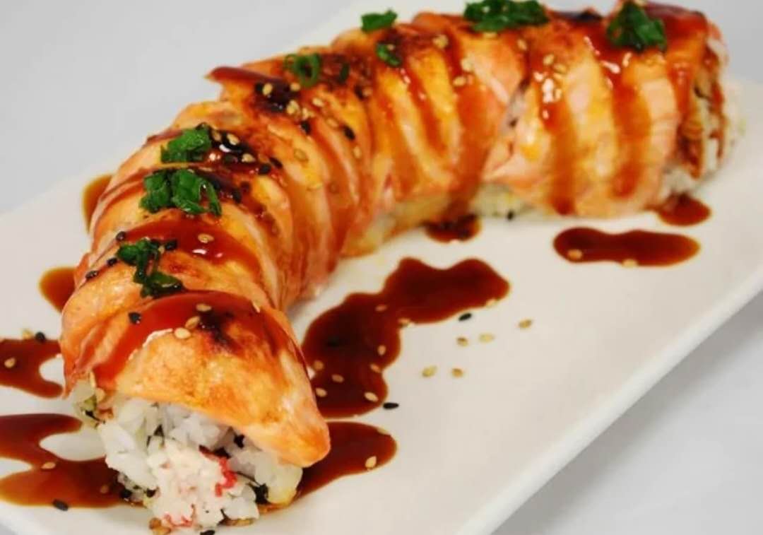 4. Flamed zalm kip roll